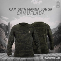 CAMISETA MANGA LONGA CAMUFLADA MULTICAN BLACK G
